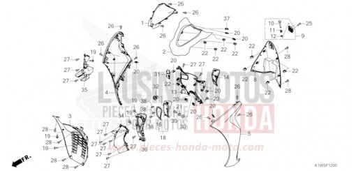GAINE DE PROTECTION AVANT SH350AS de 2025